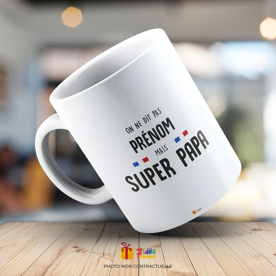 Mug « On ne dit pas [prénom] mais Super Papa »